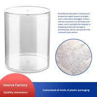 Boîte en plastique transparente ronde de 1 mm d'épaisseur, personnalisable, pour noix, bonbons, gâteaux à étages, emballage alimentaire, modèle PS JNH-8510