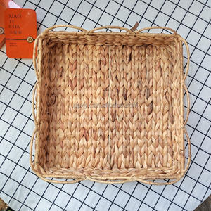 Cestino portaoggetti fatto a mano cippato con coperchio in vimini tessuto Design per sala <span class=keywords><strong>da</strong></span> pranzo <span class=keywords><strong>piccolo</strong></span> Desktop cesto regalo di fiori fodera per bambino - Product Image 5