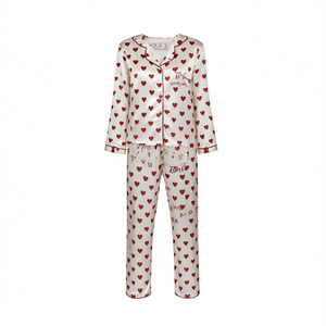 Set Pigiama Suzhen di Lusso in Finta Seta Francese Personalizzabile ODM Invernale con Spandex Taglia Unica Maniche Lunghe e Pantaloni per Donna - Product Image 1