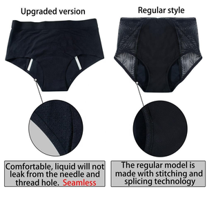 Sous-vêtements menstruels <span class=keywords><strong>pour</strong></span> adolescentes OEM, absorbants, culotte menstruelle très haute, sous-vêtements menstruels <span class=keywords><strong>pour</strong></span> femmes, coton 4 couches - Product Image 4
