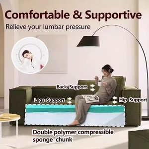 Divano in Velluto a Coste Verde Scuro in Stile Vintage Minimalista Italiano Arredo di Lusso Resistente Angolo Retto/Rotondo per <span class=keywords><strong>Soggiorno</strong></span> - Product Image 4