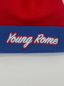 Chapeau d'hiver personnalisé de luxe pour hommes et femmes, <span class=keywords><strong>bonnet</strong></span> en tricot bicolore, broderie 3D, <span class=keywords><strong>pompon</strong></span>, logo personnalisé, plage et affaires - Product Image 4