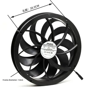 Ventilatore a Rulli con Telaio in Alluminio, 30cm, 24V DC, Motore Brushless, 1100 RPM, Grande Volume d'Aria - Product Image 5