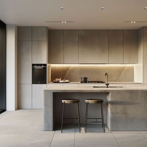 Estilo costero australiano personalizado completo HDF laca acabado termoplano revestimiento cocina armario despensa incluye fregadero MDF - Product Image 4