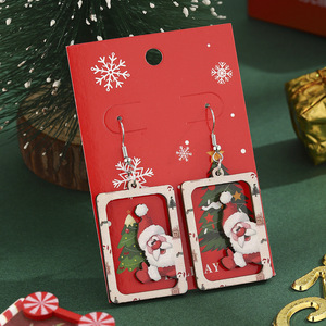 คริสต์มาส ต่างหูตกแต่งรูปซานตาคลอสสไตล์ยุโรปและอเมริกา ต่างหูที่โดดเด่น - Product Image 2