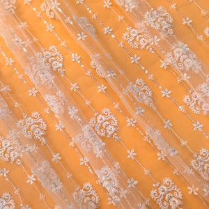 Châu Âu Và Mỹ Sang Trọng Hạt Và Sequins Lưới Thêu Vải Cho Đám Cưới Váy Mạng Che Mặt Phụ Kiện Phải Đối Mặt - Product Image 4