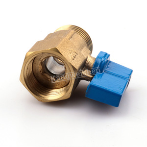 Válvula de bola de latón de 1/2 pulgada con mango azul para control de flujo de agua y gas en calentadores - Product Image 3