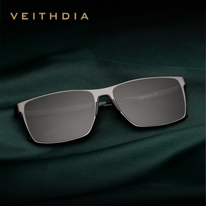 Veithdia Men's Square <b>Frame</b> Sunglasses 8226 Metal <b>Frame</b> Nylon Lens UV400 Protection Type 3 Sunshades - Product Image 1