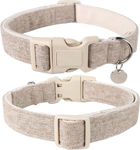 <span class=keywords><strong>Collar</strong></span> de perro con correas de tela de cáñamo, collares ajustables de cáñamo clásicos ecológicos para mascotas, accesorios para perros al por mayor - Product Image 3