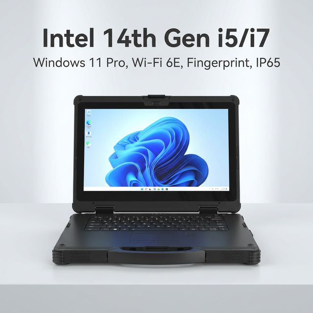 15.6-inch Rugged AI PC RLX17 Windows 11 Pro Ultra 5 Processor 125H 16GB+256GB Replaceable SSD 1000 Nits 4700mAh+1300mAh