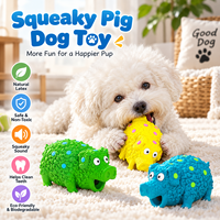 Jouet à mâcher interactif pour chien en caoutchouc naturel, design cochon amusant, souple, le meilleur pour animaux de compagnie, style boîte