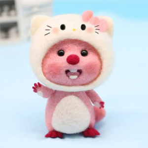 دمية قطة لطيفة مصنوعة يدويًا من الصوف بطول 7 سم، ألعاب تمثيلية صديقة للأطفال لتزيين حفلات عيد الميلاد - Product Image 5