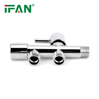 Válvula de Ángulo de Cierre Rápido de 1/2 Pulgada para Baño, de Aleación de Zinc Estable IFAN, Válvula de Ángulo de Baño de Aleación de Zinc para Accesorios de Bidé
