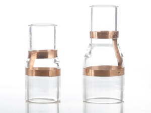 Cao Borosilicate 3.3 Glass Rõ Ràng Tùy Chỉnh Hình Dạng Ống Cong Đường Ống Dẫn Với Lá Vàng Giấy Cho Ngành Công Nghiệp Bên Ngoài Phụ Kiện - Product Image 3