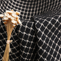 Nouvelle collection de tissu en laine de styliste, avec Stock de soie dorée, Tweed pour femmes, chaussures, chapeaux sacs, vente en gros