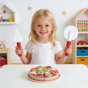 Jouets éducatifs jeux alimentaires semblant jouer ensemble de <span class=keywords><strong>cuisine</strong></span> en bois jouet <span class=keywords><strong>Pizza</strong></span> salon semblant jouer ensemble <span class=keywords><strong>Pizza</strong></span> Kit jouet - Product Image 3