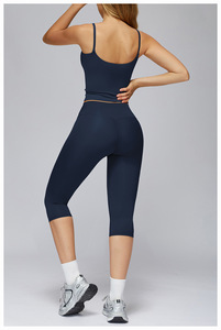 Áo Ngực Tank Tops Capris tập thể dục & Yoga mặc tập thể dục Trang Phục Cô Gái Bộ Elastane tập thể dục của phụ nữ trang phục nhóm hoạt động mặc với logo - Product Image 2