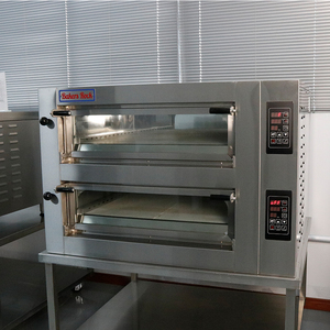 Horno de <span class=keywords><strong>Pizza</strong></span> grande profesional de dos pisos, máquina para hornear comercial Industrial con hogar de piedra para Catering y cocina de Hotel - Product Image 5