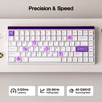 Clavier de jeu AULA HERO84 HE programmable USB filaire à interrupteurs magnétiques, taux de polling 8KHz, RT 0,01mm, Hot-Swap, RGB, Rythme musical