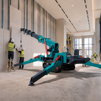 Prix d'usine Nouvelle grue araignée sur chenilles hydraulique personnalisable avec étais télescopiques, mini grue araignée mobile à vendre