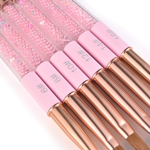 Pinceau à ongles en acrylique KADS, poils Kolinsky, manche rose, pinceau à ongles en acrylique cristal, outil de manucure, stylo pour peinture et extension d'ongles - Product Image 5