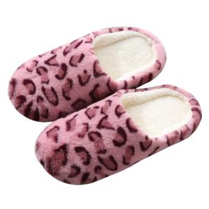 Nuevas Pantuflas de Interior con Estampado de Leopardo y Piel de Conejo, Suela Suave y Silenciosa para Pisos de Madera, Pantuflas Cálidas de Algodón - Product Image 5