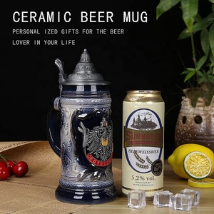 Немецкая кружка для пива л, кружка для Октоберфеста, кружка для пива, Орел, Германия, Bierkrug, кружка для питья, сувениры с крышкой, подарочная коробка - Product Image 4