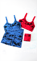 Yoga 2-Teiliges Einfarbiges Hochgeschnittenes Activewear-Set Damen Sport-BH & Trainings-Shorts Atmungsaktiv Leicht Elastisch Schnelltrocknend