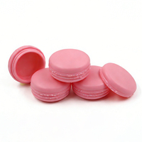 Boîte de rangement miniature en PP de 10 g 10 ml en forme de macaron coloré, étui pour baume à lèvres, pot à crème