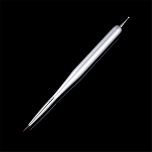 Stylo double tête pour nail art, dessin floral, applicateur de strass, liner, brosse en nylon à pointe fine, outil de manucure à virole sertie - Product Image 5