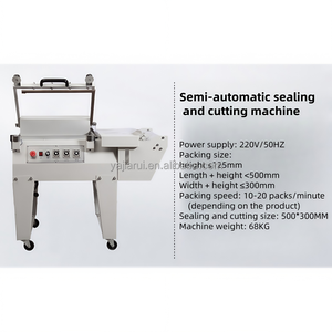 Hot bán bán tự động thu nhỏ phim ảnh l-bar niêm phong + Thu nhỏ đường hầm máy đóng gói áp dụng tocosmetic Hộp đồ chơi Bộ đồ ăn chai - Product Image 5