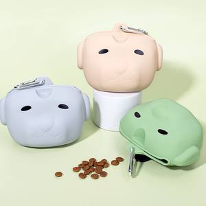 Hot selling silicone <b>dog</b> snacks bisphenol a free walking portable <b>dog</b> snack bag with clip puppy snack bag - Product Image 4