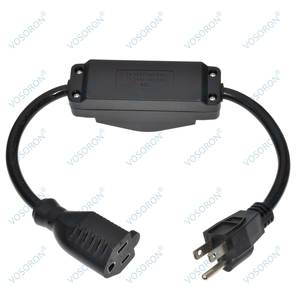 Outdoor Extension <strong>Cord</strong> with On/Off Waterproof Switch, <strong>Heavy</strong> Duty US Nema 5-15P to 5-15R Male to Female Black SJT Extension <strong>Cord</strong> - Product Image 2