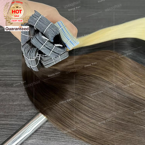 Nueva Tendencia, Cabello Humano Virgen 100% Ruso Remy, Extensiones de Cabello <span class=keywords><strong>con</strong></span> Cinta Invisible, Doble Trama, Económicas para Mujer de Oficina - Product Image 4