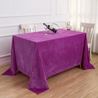 Nappe carrée ou rectangulaire en velours rouge champagne, couleur unie personnalisée, décorative pour mariage, banquet et événements festifs