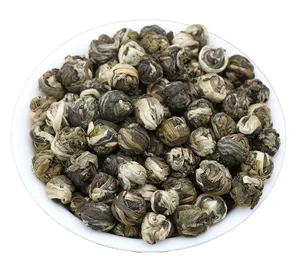 Wholesale Chinese pure dragon pearl jasmine green tea ball natural jasmine scented dragon pearl green tea bags bulk