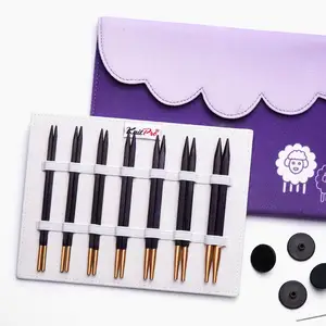 KnitPro Purple Color J-adore Cubics Deluxe Interchangeable Circular Knitting Needle Set