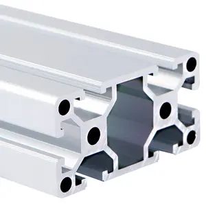 Marco de guía de riel lineal de extrusión CNC industrial anodizado tipo T 4080 personalizado para impresora 3D y CNC