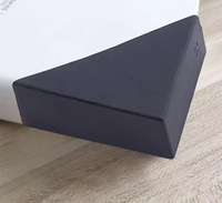 Usine vente en plastique verre Table étagère coin gardes noir Triangle PP matériel bord protecteur bébé épreuvage coin couvre