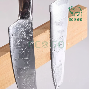 Barre de couteaux magnétique en bambou Super Strong pour la cuisine Support mural pour couteaux Bande de couteaux - Product Image 1