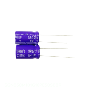 Condensador Original de 100 uF SGN050M101G16PE50S00R, Aluminio, 100UF, 20%, 50V, Radial, de Montaje a Través de Orificio - Product Image 1