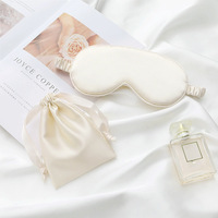 Masque pour les yeux en satin de soie multifonctionnel en gros avec sac en tissu personnalisé imprimé
