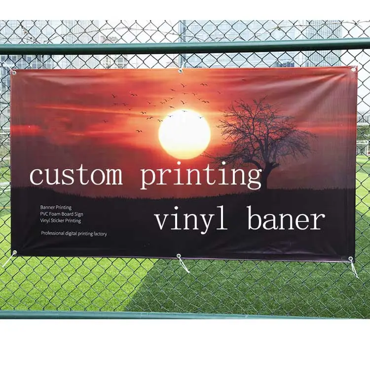 Vinil afiş özel su geçirmez anti-güçlü rüzgar açık baskı medya reklam duvar Pvc Flex mesh branda afiş