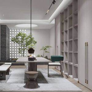 Panneau mural plat en bois-plastique au design moderne, élégant et esthétique pour la décoration intérieure d'hôtel - Product Image 2