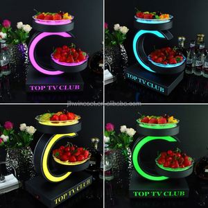 ถาดเสิร์ฟผลไม้เรืองแสงรูปตัว C สำหรับไนท์คลับถาดเสิร์ฟผลไม้แบบ LED สำหรับบาร์ KTV - Product Image 3