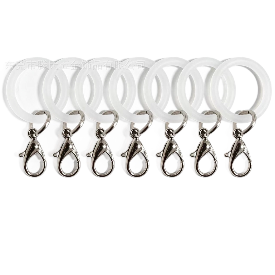 O Rind Explosions O-Ring Lobster Clasp Silicone Keychain with Color Key Ring ...