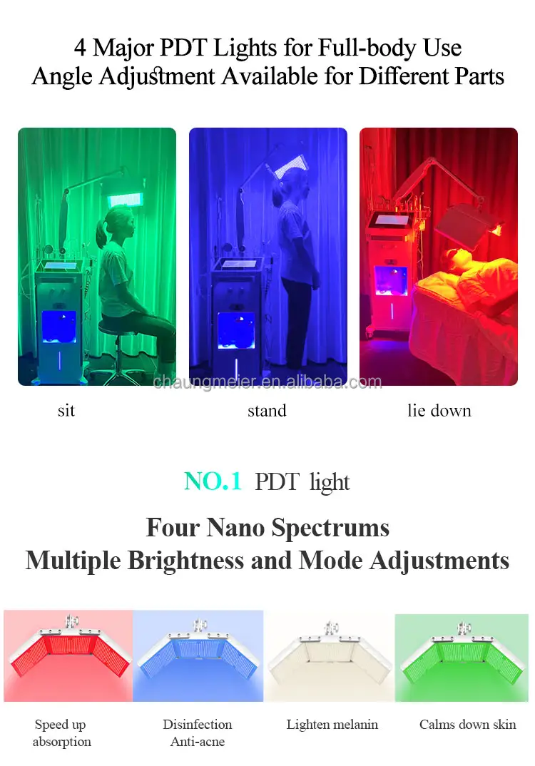 new design 14 in 1 water oxygen jet aqua peel facial machine with photon led light therapy