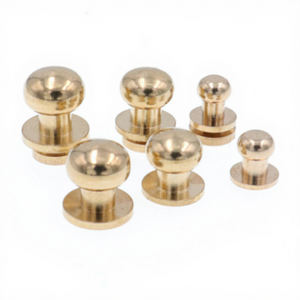 Cabeza <span class=keywords><strong>de</strong></span> Monje <span class=keywords><strong>de</strong></span> Latón Macizo para Bricolaje, Herraje Redondo <span class=keywords><strong>de</strong></span> Cobre Puro para Llaveros, Maletas, Cuero, Accesorios <span class=keywords><strong>de</strong></span> Tornillo para Bolsos - Product Image 3