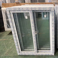Fenêtres coulissantes en PVC/UPVC de haute qualité avec grilles à verrouillage en croissant économes en énergie pour salon
