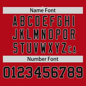 Camiseta de Softbol Personalizada con Rayas Rojas, Negras y Blancas, Mangas Raglán, Dos Botones, Auténtica - Product Image 3